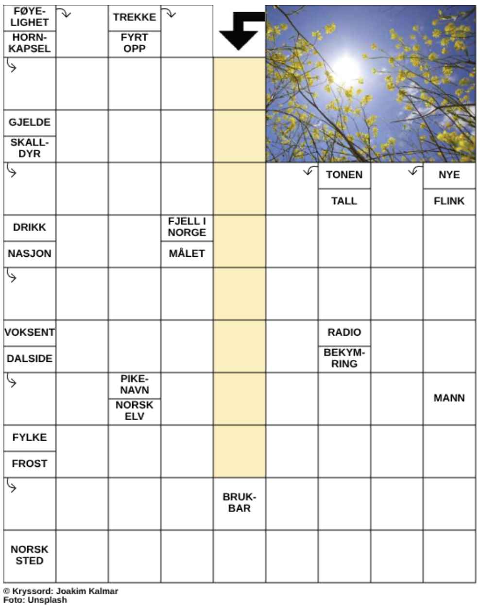 Dagens kryssord – 6. April - 2026