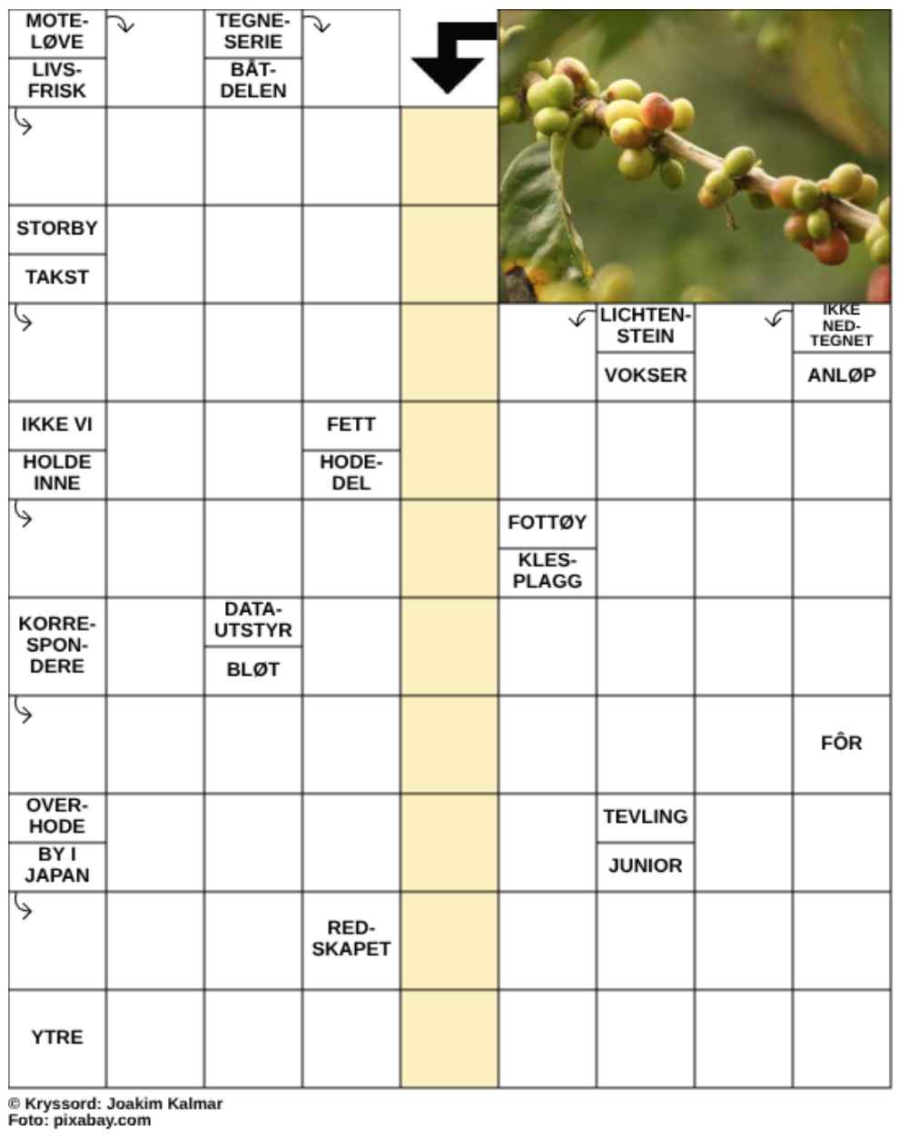 Dagens kryssord – 11. April - 2026