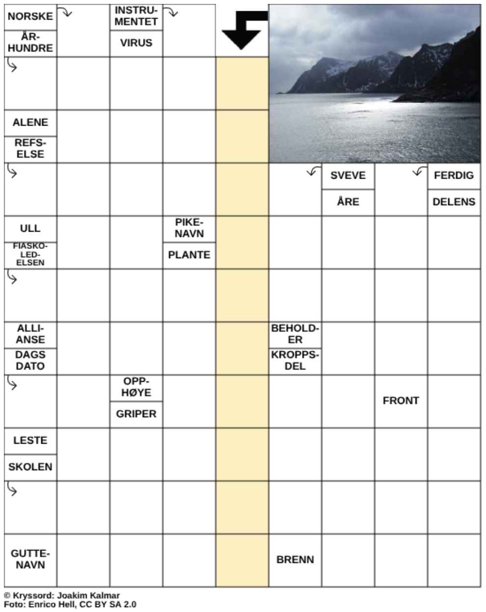 Dagens kryssord – 12. April - 2026